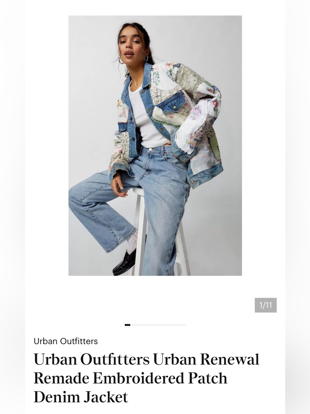 UO reworked denim jacket. Fantastic detail!
